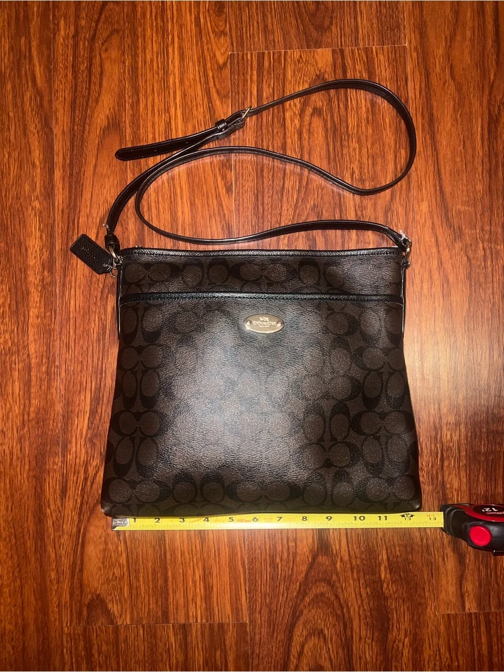 Coach Brown Signature Crossbody Shoulder Bag